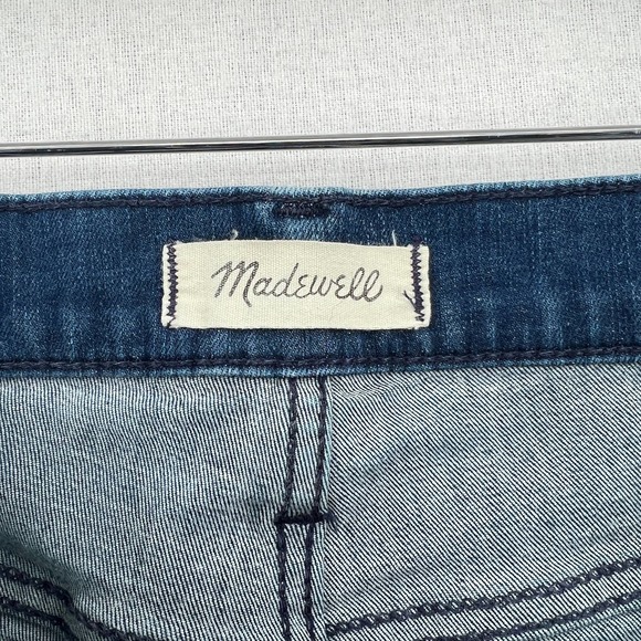 MADEWELL Jeans Womens 27 Blue Stovepipe Tux Ribbon Racer Stripe High Rise - Picture 10 of 12